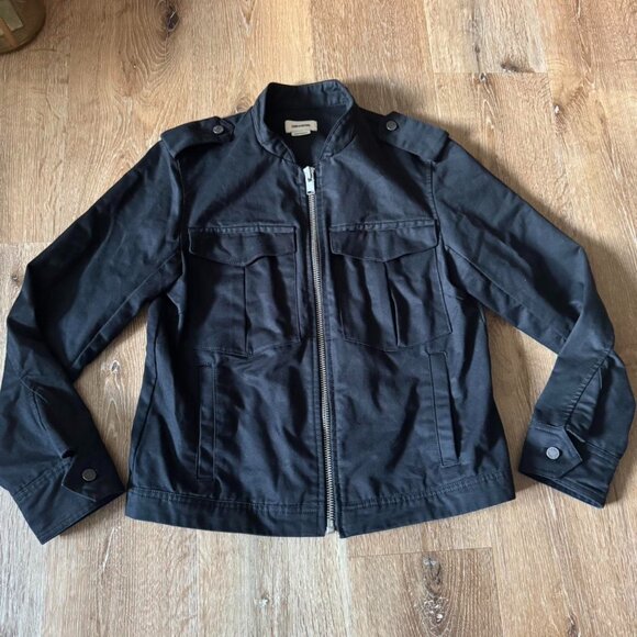 ZADIG & VOLTAIRE Black Kacy Girls Shoulder Tab Jacket Size M - Picture 1 of 8
